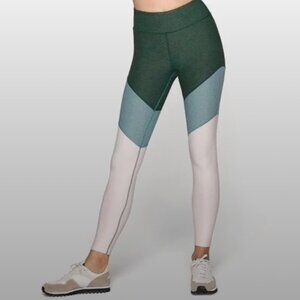 Outdoor Voices Springs 7/8 Legging - Colorblock Green/Pink - Size M
